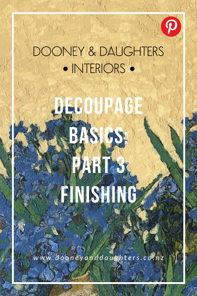Decoupage Basics Part 3: Finishing