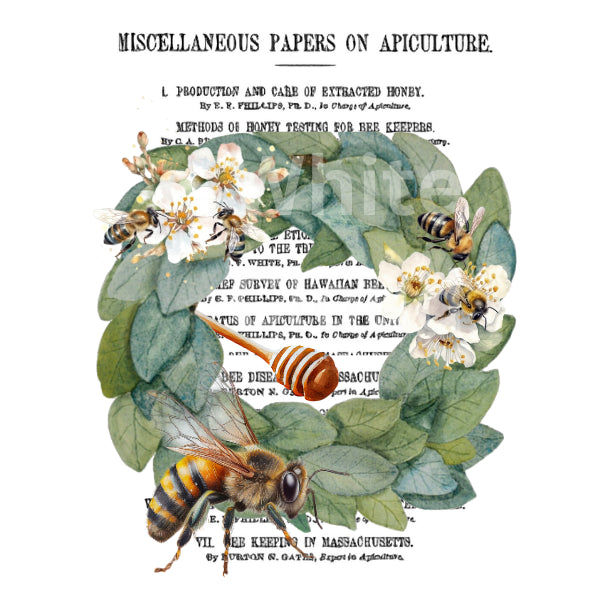 Apiculture White Cloud Decor Transfer
