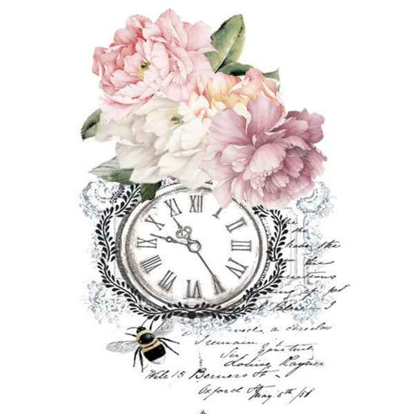 Bee & Script White Cloud Decor Transfer