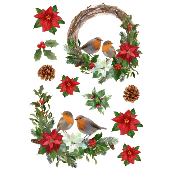 Christmas 5 White Cloud Decor Transfer