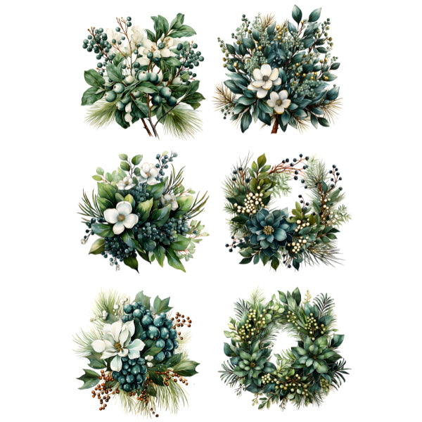 Christmas 7 White Cloud Decor Transfer