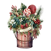 Christmas Flower Market 1 White Cloud Decor Transfer