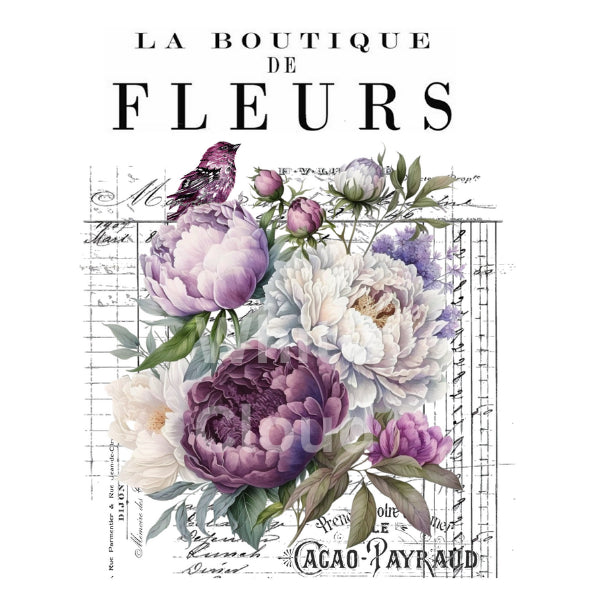 Fleurs White Cloud Decor Transfer