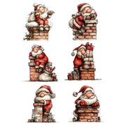 Funny Santa White Cloud Decor Transfer