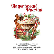 Gingerbread Martini White Cloud Decor Transfer
