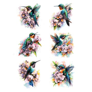 Humming Birds White Cloud Decor Transfer