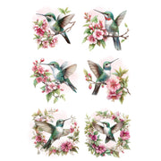 Humming Birds 2 White Cloud Decor Transfer