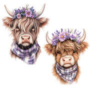 Lavender Highland 2 White Cloud Decor Transfer