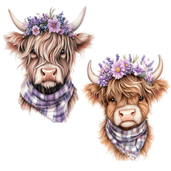 Lavender Highland 2 White Cloud Decor Transfer