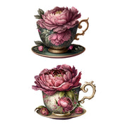Peony Tea Cups 1 White Cloud Decor Transfer
