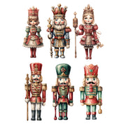 Red Nutcracker White Cloud Decor Transfer