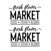 Seeds Stems and Blooms White Cloud Decor Transfer