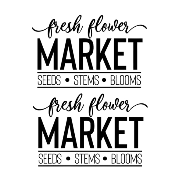 Seeds Stems and Blooms White Cloud Decor Transfer