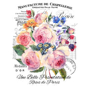Shabby Bouquet White Cloud Decor Transfer