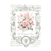 Shabby Roses 2 White Cloud Decor Transfer