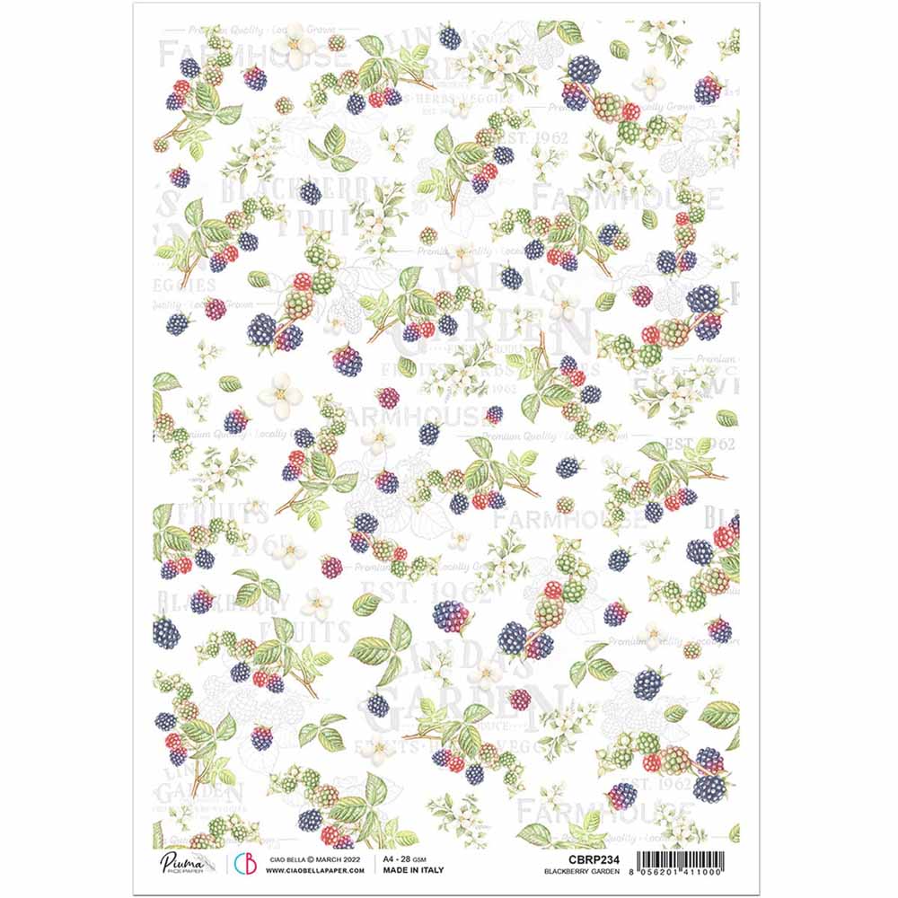 A4 Rice Paper - Blackberry Garden
