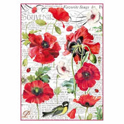 Botanic Poppy A4 Rice Paper