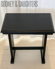 Carbon Black Satin Lacquer Small Side Table