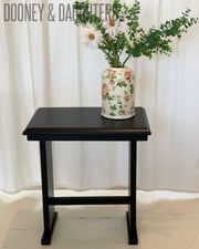 Carbon Black Satin Lacquer Small Side Table