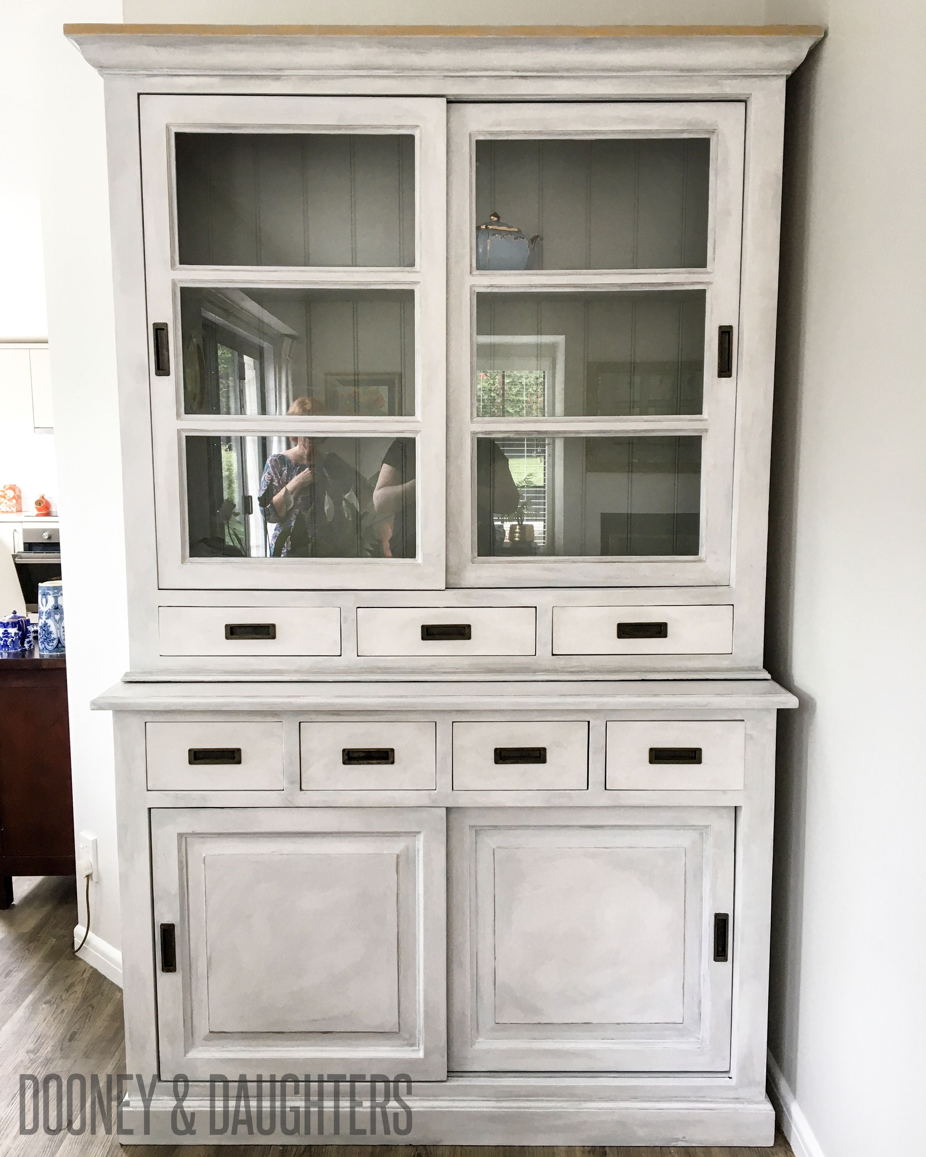 Soft Grey Cabinet Grey Chalk Paint Dooney Daughters