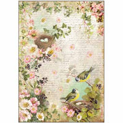 A4 Rice Paper - Peach Blossoms & Nest