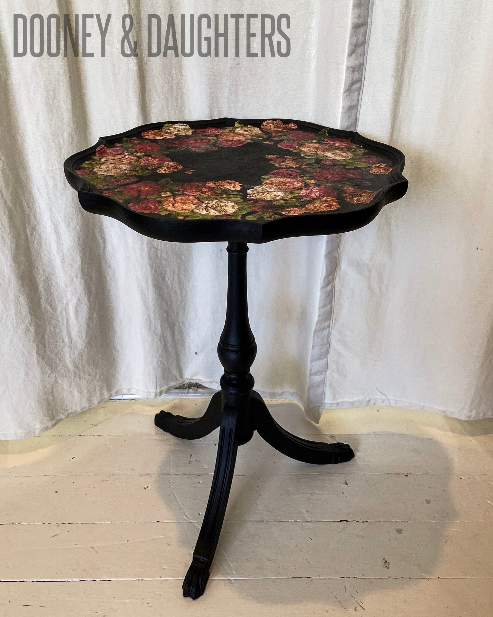 Victorian Decoupaged Wine Table