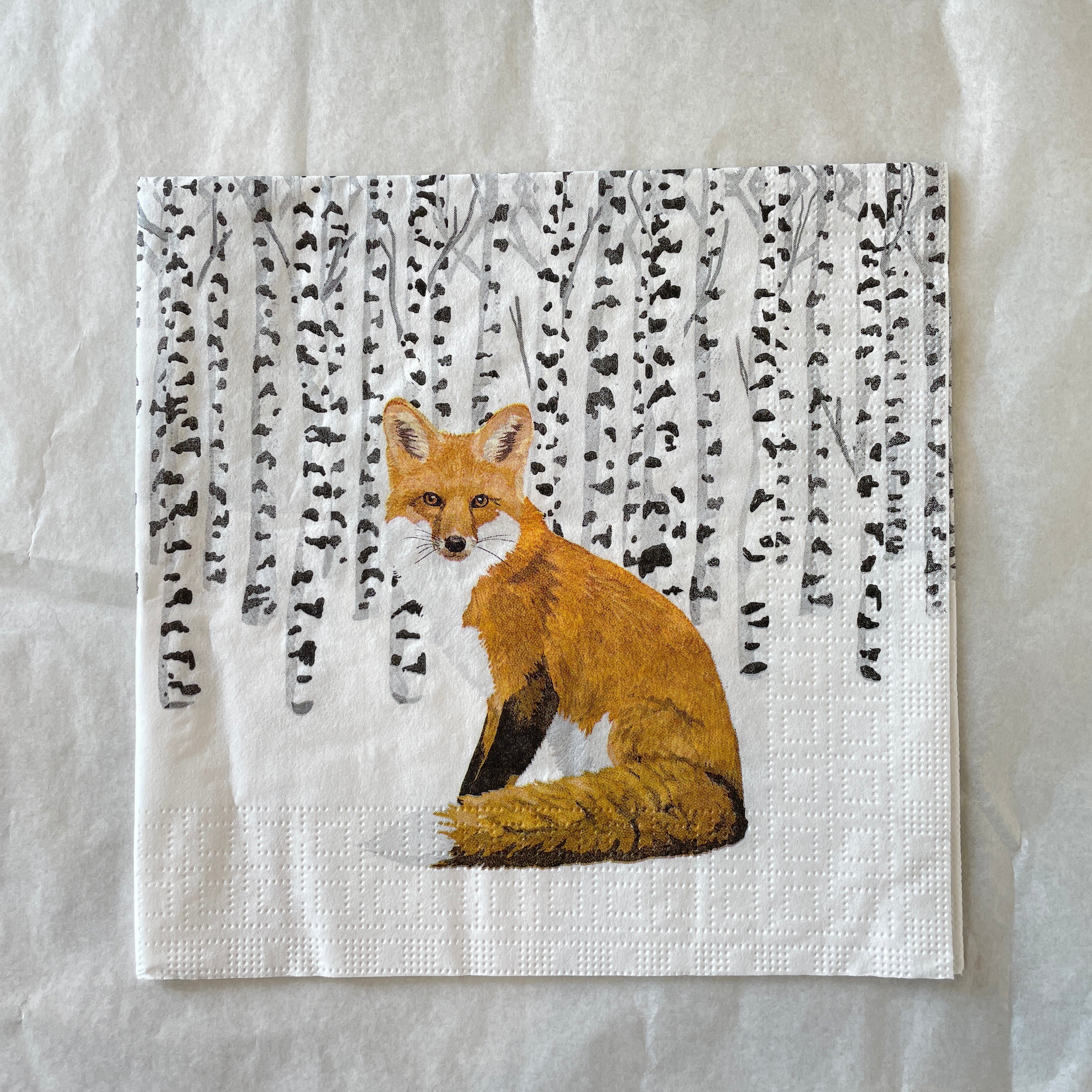 Wilderness Fox Napkin Decoupage Napkin Dooney & Daughters