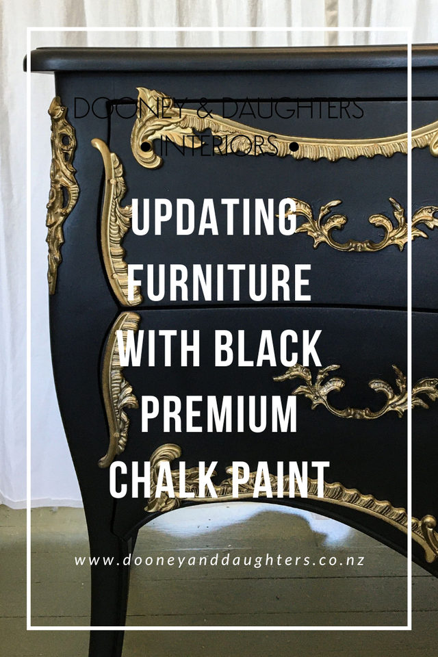Updating Furniture with Black Paint Dooney & Daughters
