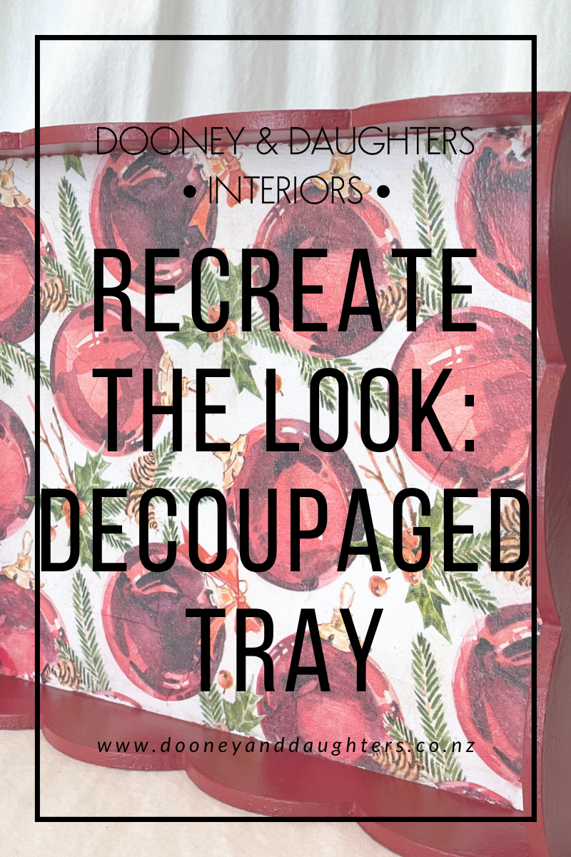 Recreate the look: Decoupaged Tray