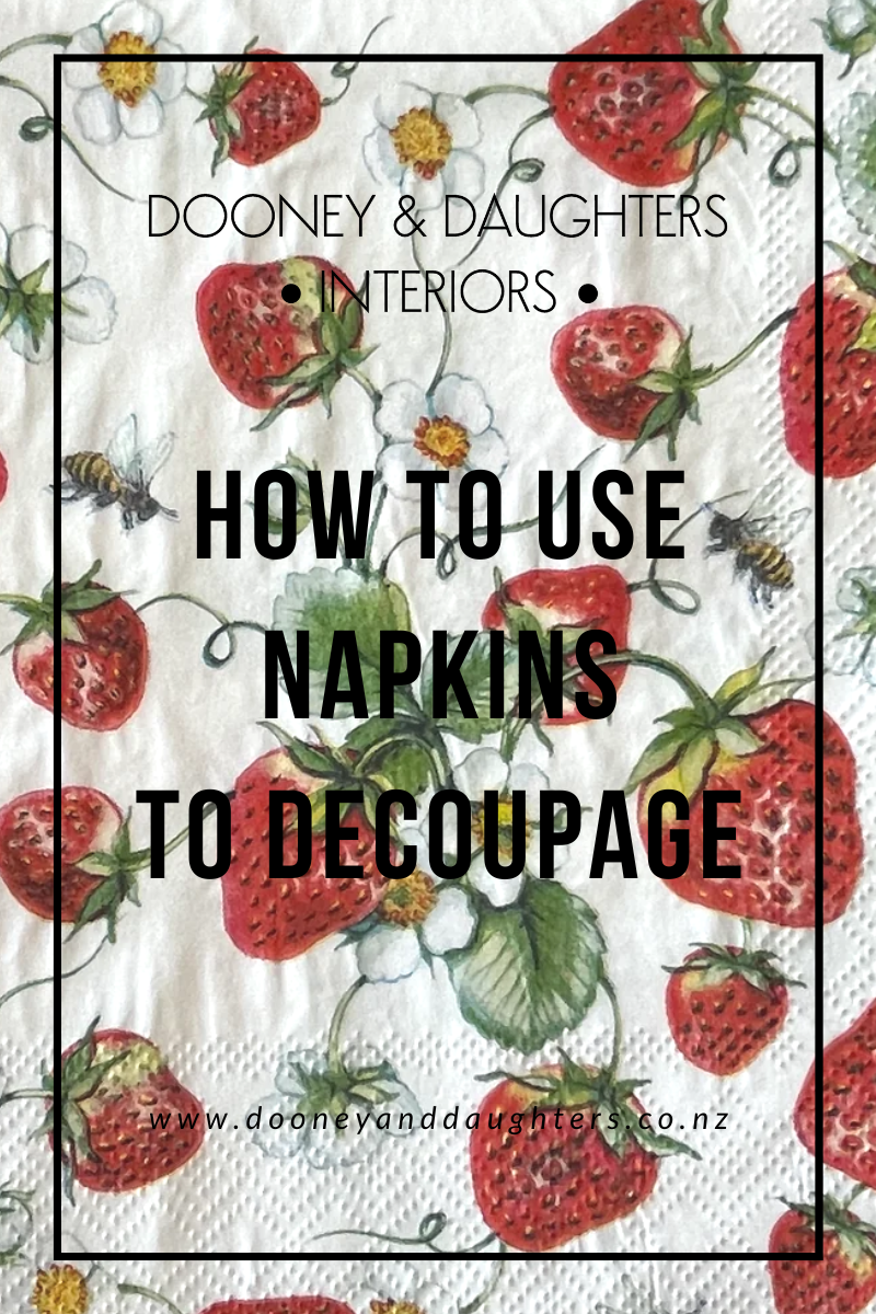 How To Use Napkins To Decoupage