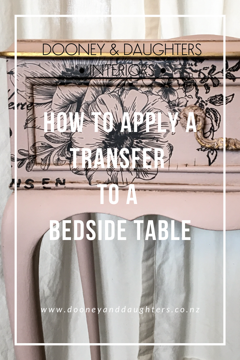 How to apply a transfer to a bedside table