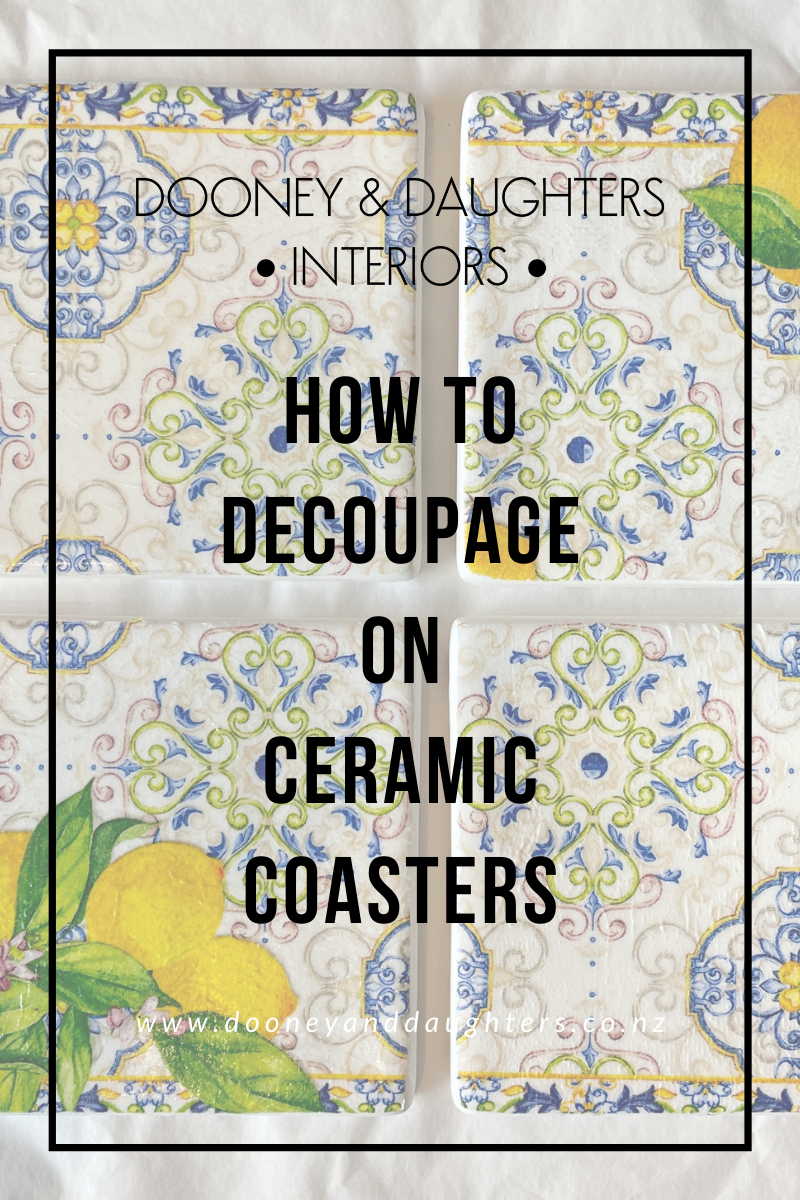 How to decoupage ceramic coasters