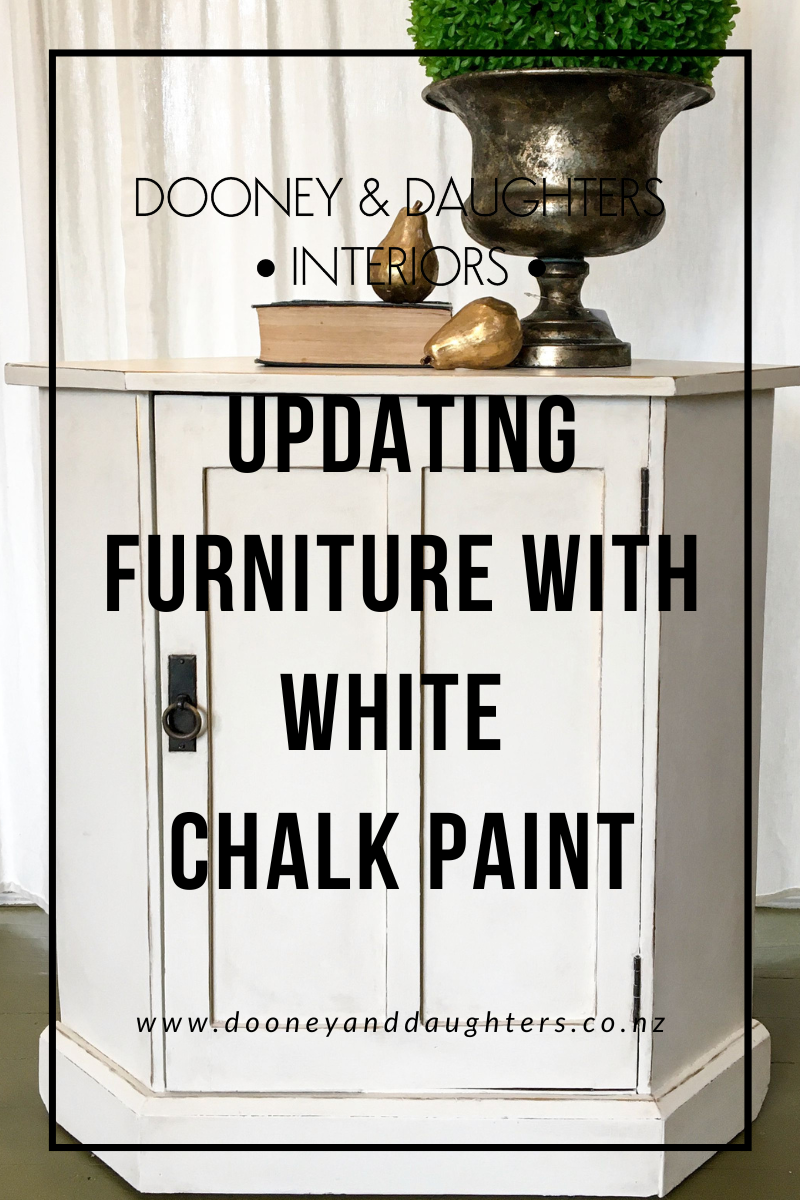 Updating furniture with white chalk paint