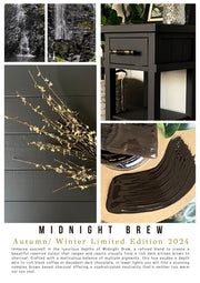 Moody, earthy interior using Midnight Brew wall paint colou