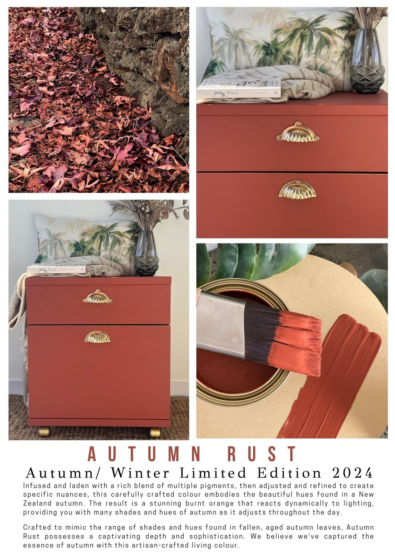 New Zealand autumn palette – Autumn Rust wall paint inspired by fallen leaves