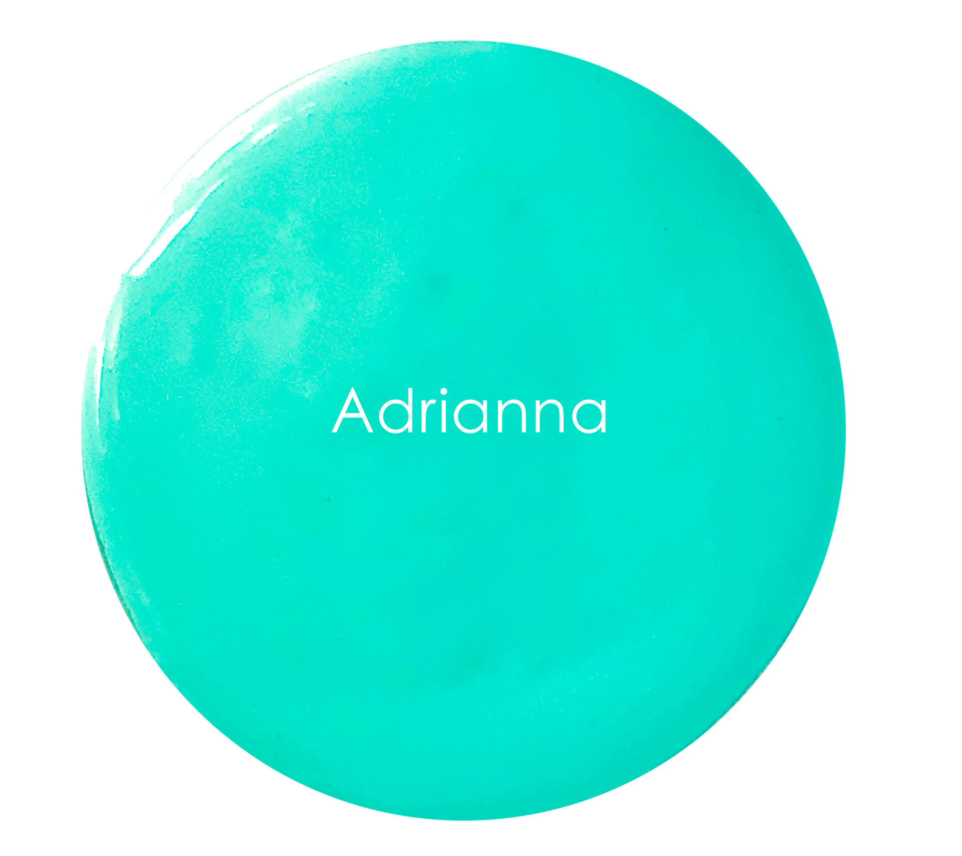 Adrianna wall paint swatch – vibrant blue-green artisan colour