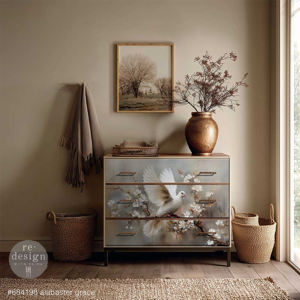 Decoupage Fiber A1 - Alabaster Grace