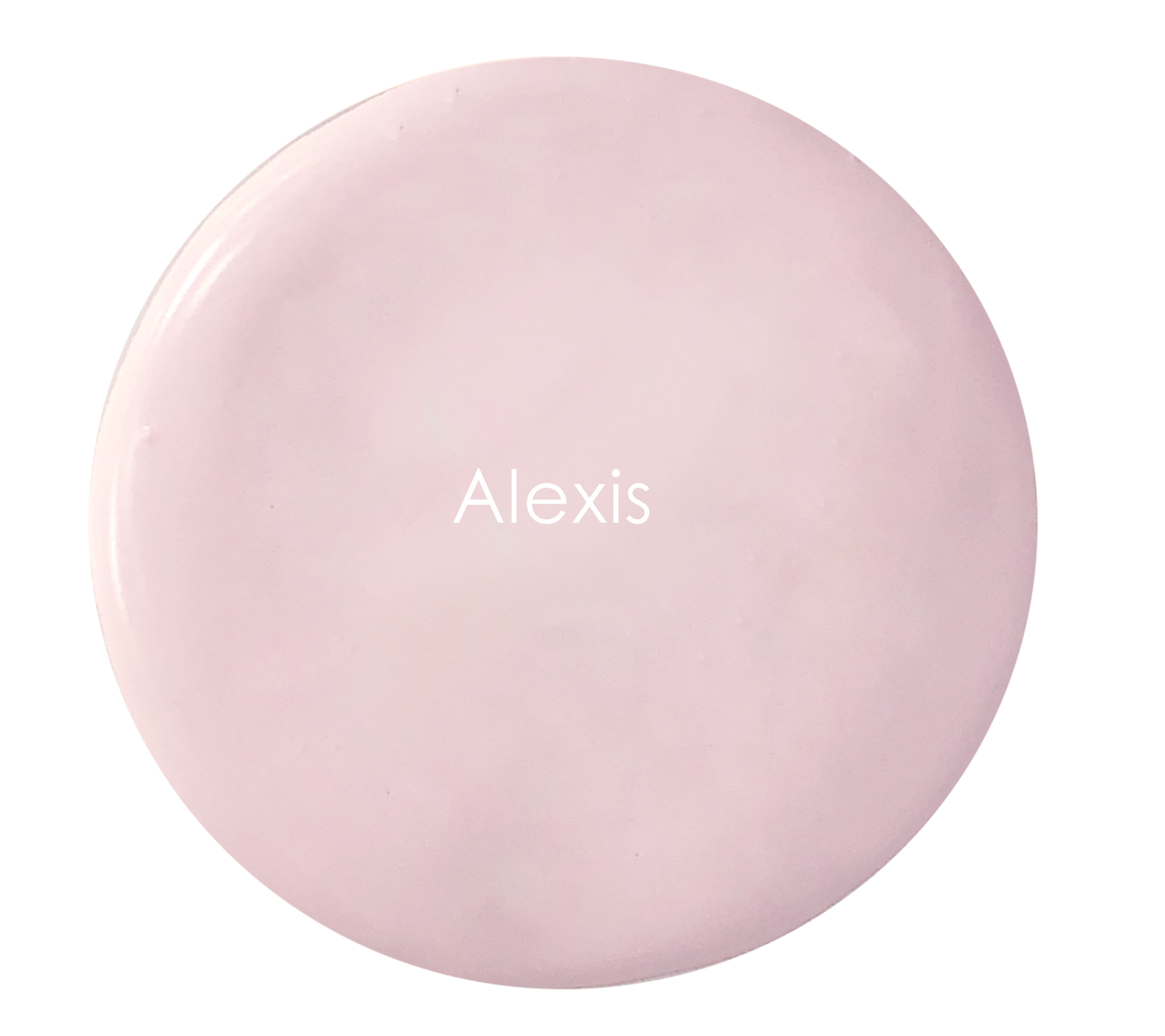 Alexis chalk paint swatch – soft pale pink artisan finish