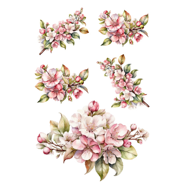 Apple Bloom White Cloud Decor Transfer