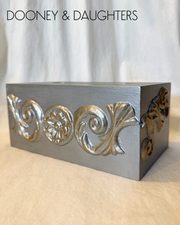 Arcadian Silver Rectangle Tissue Box