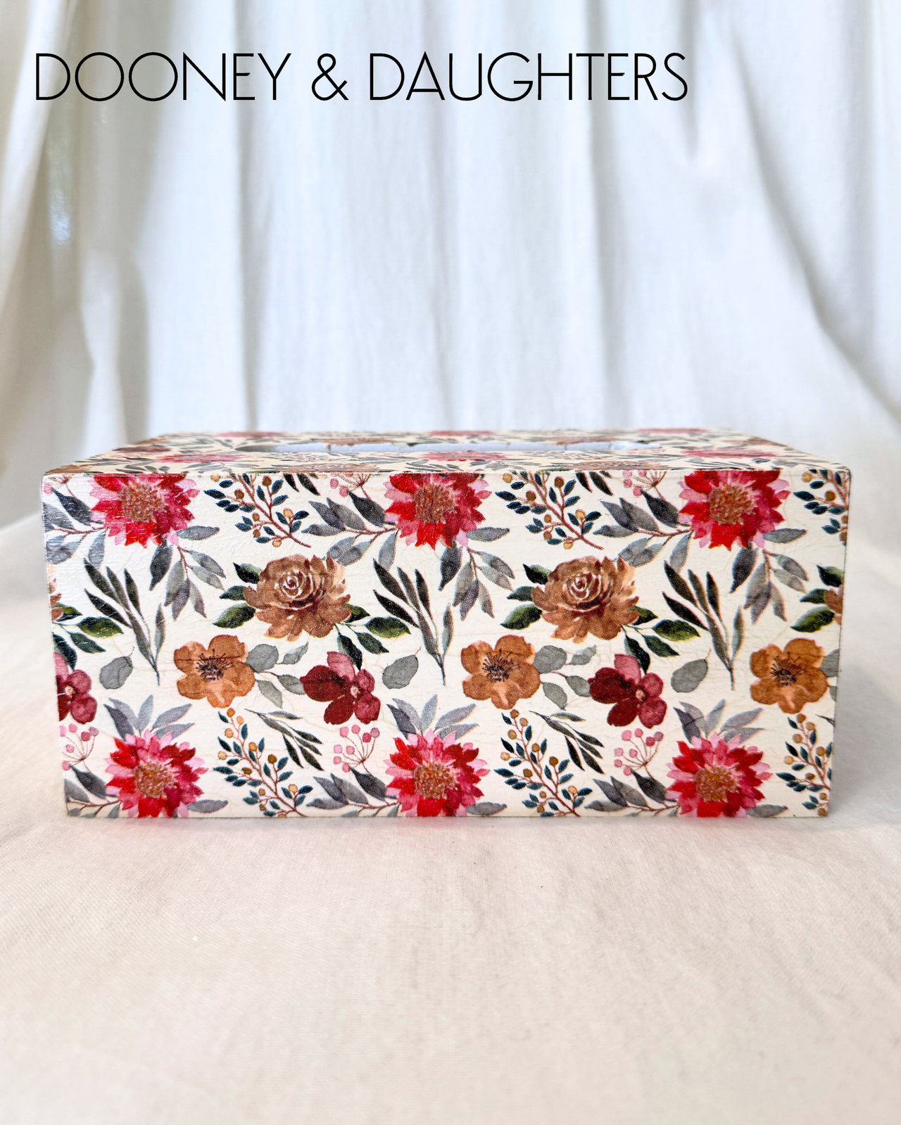 Autumn Flowers Rectangle Tissue Box