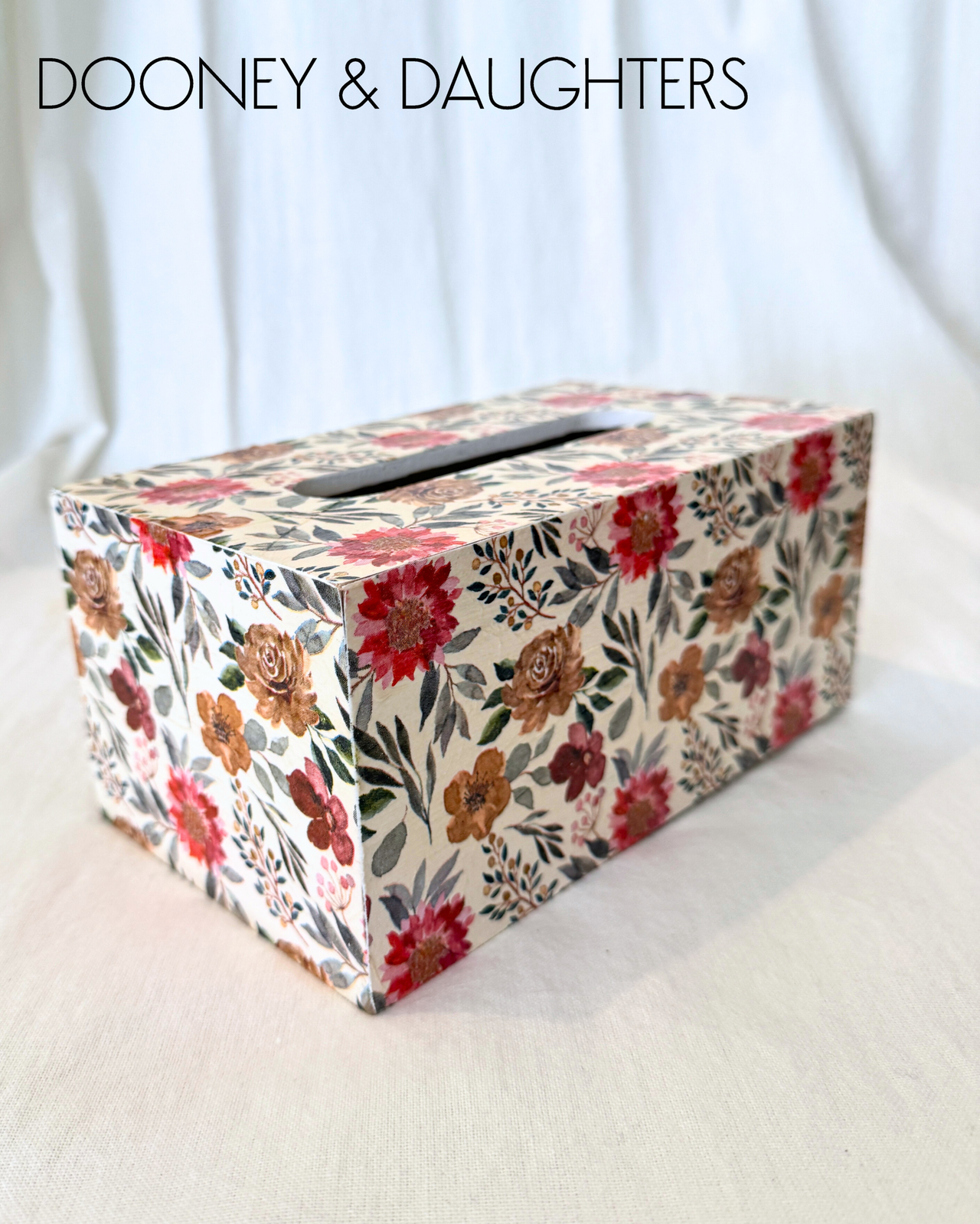 Autumn Flowers Rectangle Tissue Box