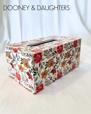 Autumn Flowers Rectangle Tissue Box