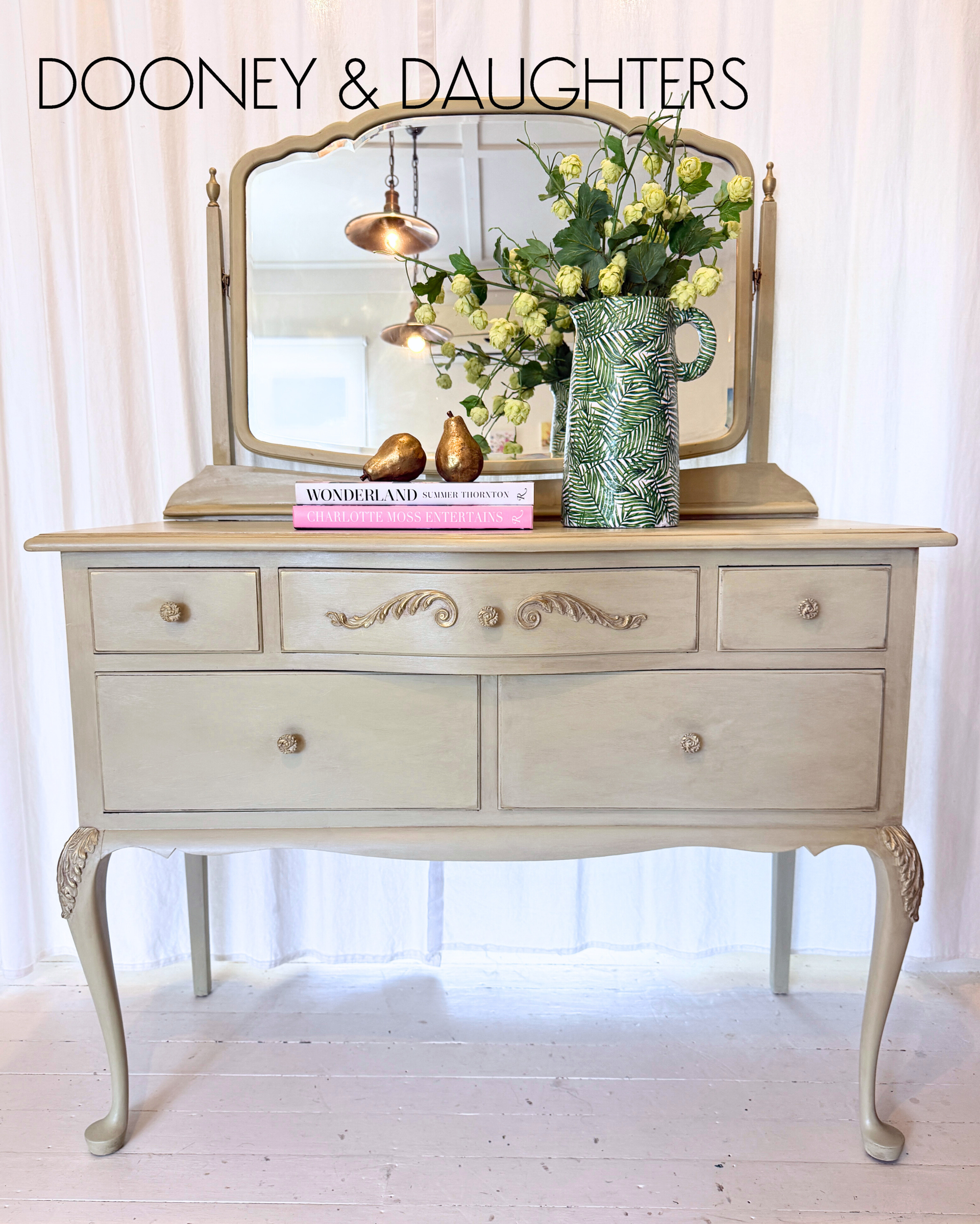 Baked Apple Dresser with Mirror