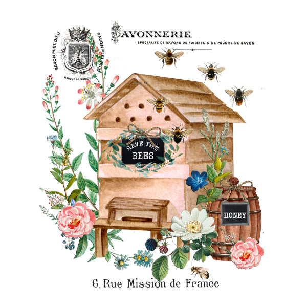 Beehive White Cloud Decor Transfer