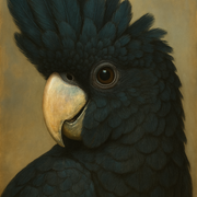 Black Cockatoo Decoupage Paper