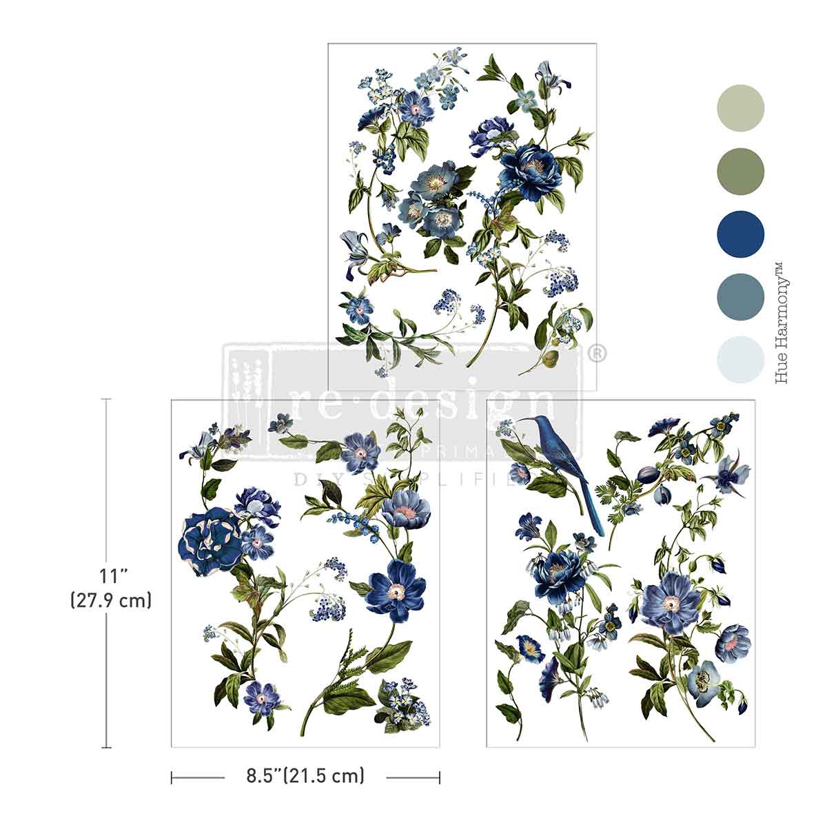 ReDesign Transfer Middy - Blue Nest Blooms