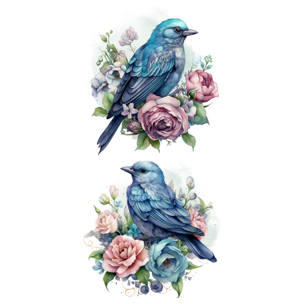 Blue Birds 1 White Cloud Decor Transfer