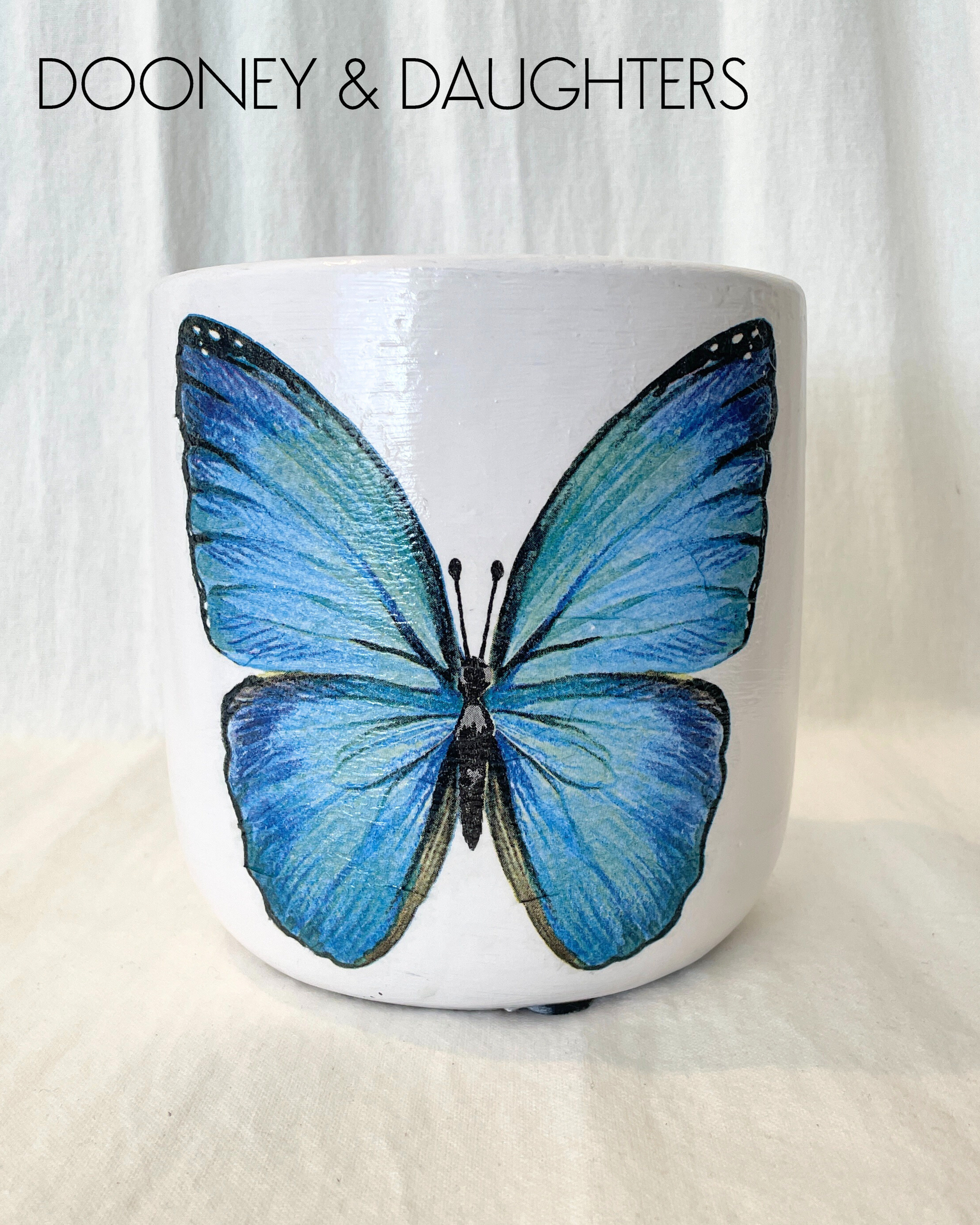 Large Pot - Blue Butterfly