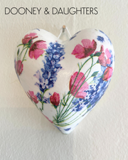 Mini Heart - Blue & Pink Flowers